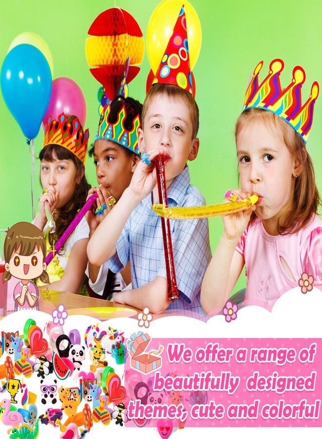 Highergo 120 Pcs Dinosaur Unicorn Rubber Rings for Kids Girls Rainbow Animal Kids Rings Unicorn Cupcake Jewelry for Little Girl Valentine's Gift Zoo Football Birthday Party Supplies Dress up (Colorful) - Image 4